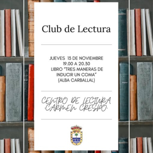 Club de lectura, jueves 13 de noviembre